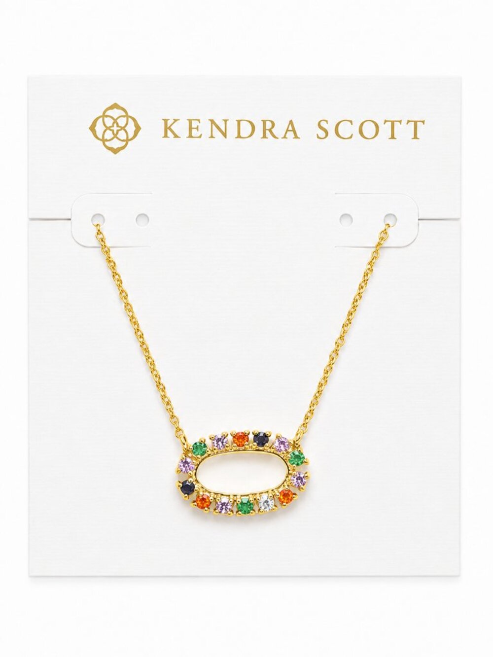 Kendra Scott Elisa Open Frame Necklace in Multicolor - NWT $60 MSRP